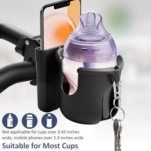 Universal Stroller Cup Holder with Phone Holder