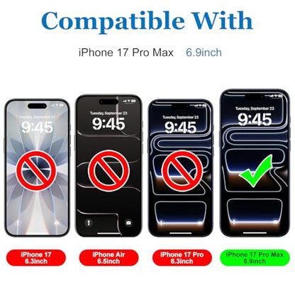 Mothca Matte Privacy Screen Protector for iPhone 17 Pro Max[6.9 inch] with Easy Installation Tool, Anti Spy Anti Glare Full Coverage Tempered Glass, Anti-Fingerprint, Case Friendly, Smooth as Silk