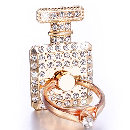 Perfume Ring Holder for Cell Phone Case, Perfume Bottle Ring Holder Grip for iPhone Case, Gold Sparkly Bling Glitter Phone Finger Rings, Cute Rings Kickstand Stand for Back of Smartphone - color: Phone Ring Holder 2