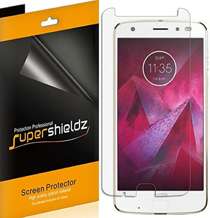 Supershieldz (6 Pack) Designed for Motorola (Moto Z2 Force Edition) and Moto Z Force Edition (2nd Gen) Screen Protector, High Definition Clear Shield (PET)