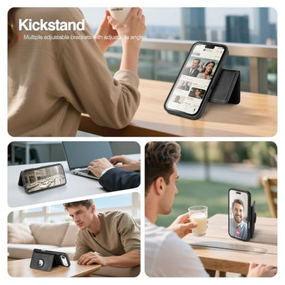 Antsturdy Compatible with MagSafe iPhone 17 Air Wallet Case,Black - color: Black, size: iPhone 17 Air - 6.5"