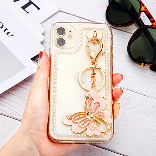 Moxweyeni 8 Pcs Cell Phone Finger Ring Adhesive Metal Phone Finger Grip Loop Stand Heart Grip Holder Charm Hook for DIY Hanging Supplies - color: Gold, Silver
