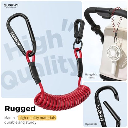 SURPHY Anti Theft Phone Strap, Phone Lanyard, Sturdy Steel Wire Keychain - color: P1- Red