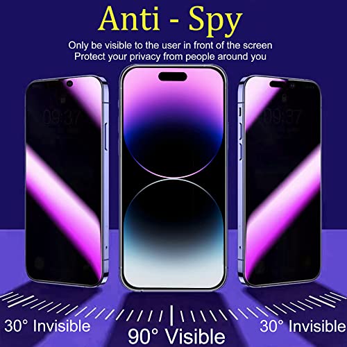 Compatible with iPhone 14 Pro Max Privacy Screen Protector - color: For iphone 14 Pro Max Purple