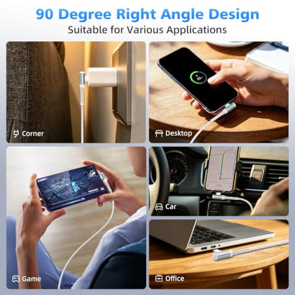 iMangoo USB C Cable 240W Fast Charging 10ft Long Braided-Durable Cord White