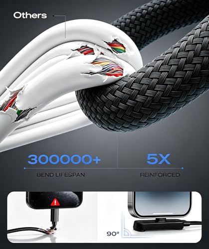 240W USB C to USB C Cable Fast Charging Cable 5FT for Samsung Galaxy S26 S25 Ultra S24 A37 A57 A36 A17 with Built-in Phone Stand,Invisible Stand Flat Charging USB C Cord Right Angle for iPhone 17 16e