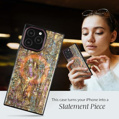 COCOMII Rectangle for iPhone 15 Pro Max Case, Eclipse Abalone Shell | Compatible with MagSafe Wireless Charging, Shockproof 10ft Drop Protection, Camera & Screen Protection, Premium Glossy Finish - color: Eclipse Abalone Shell, size: iPhone 15 Pro Max (6.