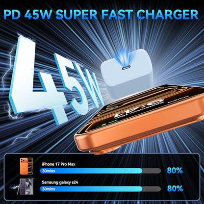 Phone 17 16 Pro Max Charger Fast Charging, 45W Super Fast USB C Charger Block with 10FT Nylon Braided Charging Cable for 17 16 Pro Max/17 16 Pro/16 Plus,15 Pro Max/15 Pro/15, Android Phone-Blue - color: blue+gray, size: 10 Ft