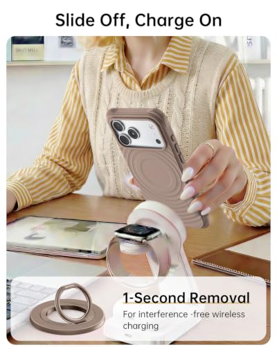 SYNCWIRE for MagSafe Phone Grip, Magnetic Phone Ring Holder - color: Desert Gold