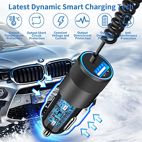 Apple MFi Certified iPhone Car Charger Fast Charging + 6FT Lightning Cable - color: Pure White