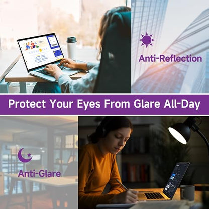 2 Pack 14 Inch Anti Blue Light Screen Protector for HP 14" Laptop/HP Pavilion 14/HP Chromebook 14/HP Stream 14/HP ProBook 14/Acer Chromebook 14/Acer Aspire 14/Acer Chromebook 314|514/Asus Chromebook - size: 14.6 inch