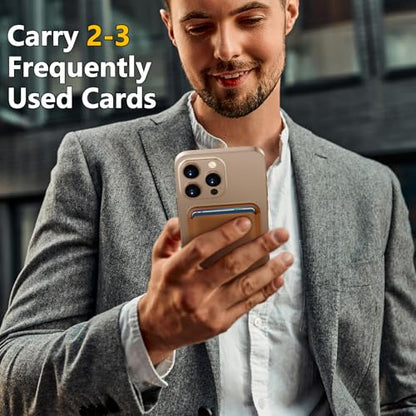 Compatible with MagSafe Wallet, Magnetic Phone Wallet 3 Cards Holder, 23 Magnets, Credit Card RFID Blocking, Slim Leather, Magnetic Wallets for iPhone 17/16/15/14/13/12 Series-Brown - color: Brown