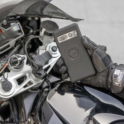 Quad Lock Motorcycle Fork Stem Mount PRO Kit with Vibration Dampener and MAG Phone Case for iPhone 16 Pro - size: iPhone 16 Pro