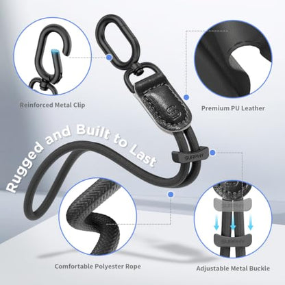 SURPHY Phone Wrist Strap, Keychain Wristlet, Phone Lanyard with Tether Tab - color: All Black