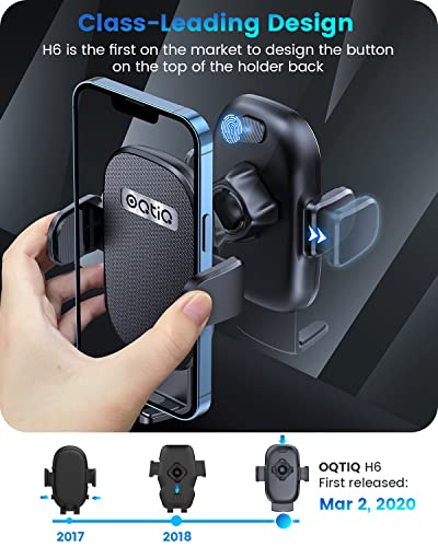 OQTIQ Suction Cup Car Phone Mount for Dashboard and Windshield, Vent Clip