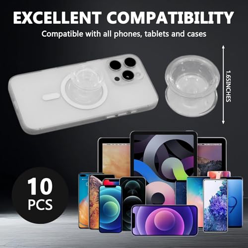 10 Pcs Expandible Collapsible Mobile Phone Grip Stand Holder, Self-Adhesive Adhesive on The Bottom, Suitable for Mobile Phones, Tablets and Other Electronic Devices
