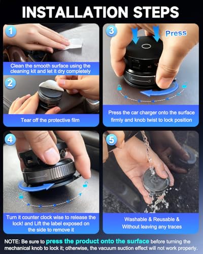 for MagSafe Car Mount, Vacuum Magnetic Car Phone Holder Stand for Your Car - color: Black 1