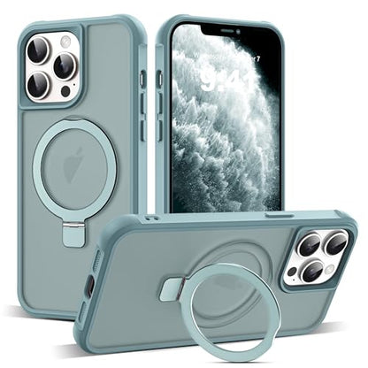 SKYLMW Compatible with iPhone 11 Pro Max Case with Stand,Blue | iPhone 11 Pro Max Phone Case 6.5",Magnetic Ring Stand,Compatible with MagSafe,Military-Grade Protection,Great Grip Feeling - color: Blue, size: Iphone 11 Pro Max