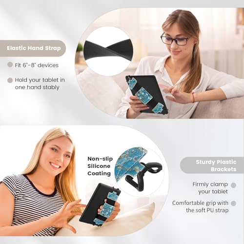 MoKo Soft Hand Strap for 6-8" Kindle eReaders Fire Tablet, Apricot Blossom - color: Apricot Blossom, style: Soft Pu Strap