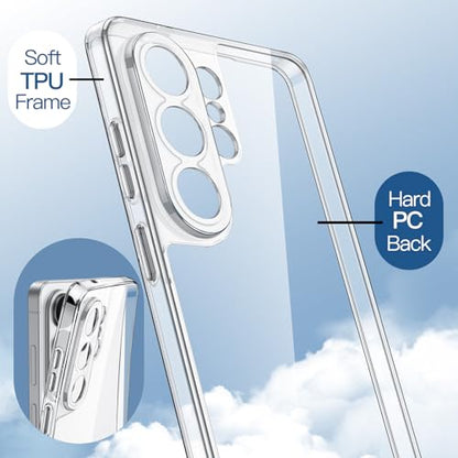 JETech Case for Samsung Galaxy S26 Ultra, Camera Lens Full Protection, Non-Yellowing Shockproof Bumper Phone Cover, Anti-Scratch Hard PC Back (Clear) - color: Clear, size: Galaxy S26 Ultra