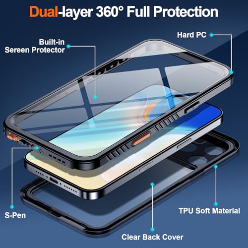 MOZOTER for iPhone 16 Pro Case Waterproof with Clear Sound | [IPX8 Underwater Case][Full Body Shockproof & Dropproof]Built-in Screen Protector for iPhone 16 Pro 6.3 inch-Black - size: For iPhone 16 Pro-6.3"