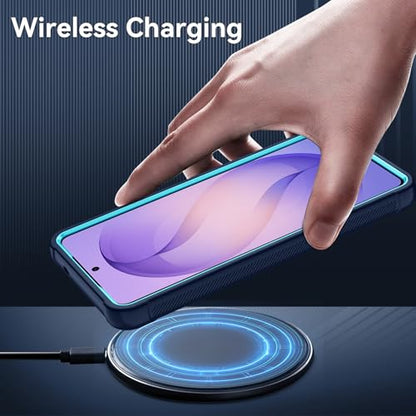 for Samsung Galaxy S26 Ultra Case with HD Screen Protector, 3-Layer Shockproof Military Grade Full Body Protection, Heavy Duty Hybrid Protective Phone Cover (Navy/Blue) - color: Navy/Blue