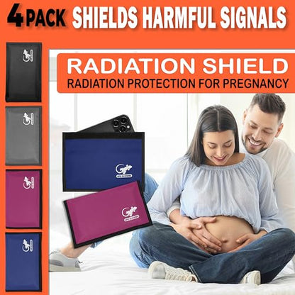 Faraday Bag Anti-Tracking GPS RFID Car Key Signal Blocker Wallet Shielding Pouch Protective Case for Cell Phone Car Key FOB, Data Privacy, Electronic Device Security (4 PACK - FAMILY PACK) - color: 4 PACK - FAMILY PACK