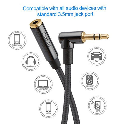 CableCreation 3.5mm Headphone Extension Cable 3FT/0.9M, Audio Stereo Cable - size: 3 Feet