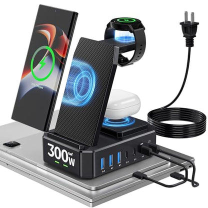Wireless Charger for Samsung,zutspzss 300W Wireless Charging Station - color: black