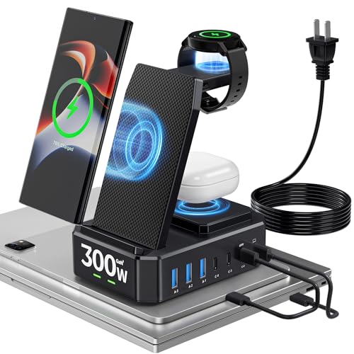 Wireless Charger for Samsung,zutspzss 300W Wireless Charging Station - color: black