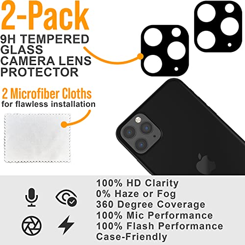 Scooch® Tempered Glass Multipack for iPhone 11 Pro Max, 3 Screen Protectors and 2 Camera Lens Protectors, Premium 9H Tempered Glass, Anti-Scratch, Anti-Fingerprint, Impact Resistant - size: iPhone 11 Pro Max