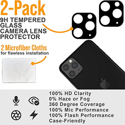 Scooch® Tempered Glass Multipack for iPhone 11 Pro Max, 3 Screen Protectors and 2 Camera Lens Protectors, Premium 9H Tempered Glass, Anti-Scratch, Anti-Fingerprint, Impact Resistant - size: iPhone 11 Pro Max