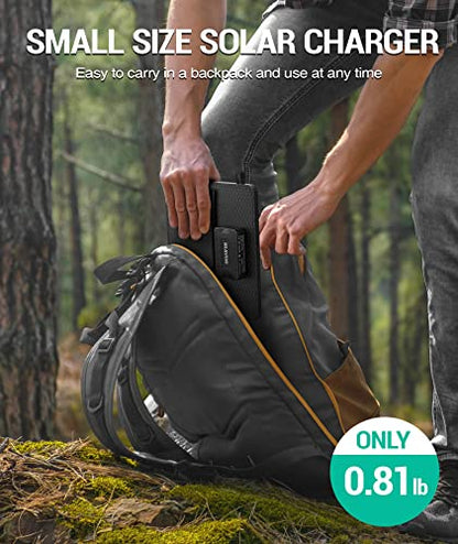 BLAVOR 10W Portable Solar Charger (5V/2A Max), Small Foldable Solar Panel - color: Gray