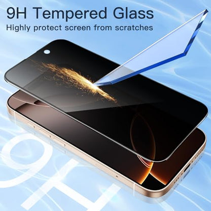 JETech Privacy Screen Protector for iPhone 16 Pro Max, 2-Pack - size: iPhone 16 Pro Max