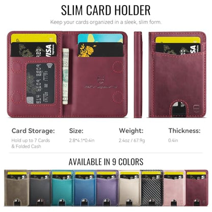 Strapurs Strong Magnetic Wallet Card Holder for MagSafe Phones and Cases, Slim PU Leather Detachable Phone Wallet with 6 Card Slots RFID Blocking for iPhone 17/16/15/14/13/12/Pro/Max/Plus – Burgundy - color: Burgundy