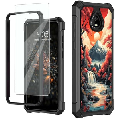 for Schok Volt Sv67q Sv67332 Case with Screen Protector, Military Grade Drop Protection, Dual Layer Hybrid Shockproof Protection TPU Phone Case for Schok Volt Sv67q, Fujiyama - color: Fujiyama