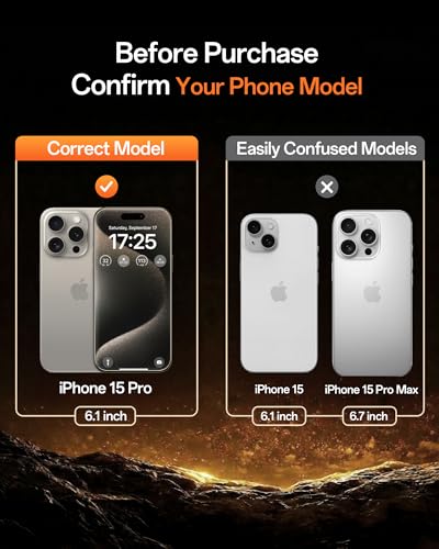 UNBREAKcable Privacy Screen Protector for iPhone 15 Pro - 3 Pack - size: iPhone 15 Pro