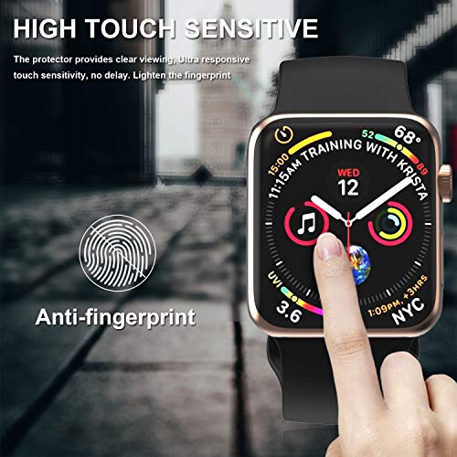 [2 Pack Tempered Glass Screen Protector for Apple Watch SE 3 /SE 2 Series 6//5/4 40mm, 3D Full Coverage [Easy Installation Frame] Waterproof Bubble-Free HD Clear Film for iWatch 40mm - size: 40mm