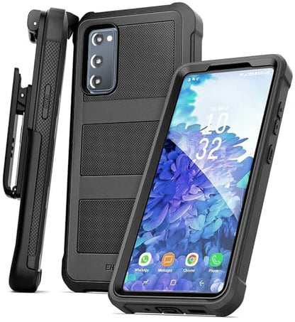 Encased Belt Case for Samsung Galaxy S20 FE with Holster Clip - Protective Full Body Rugged Case (S20-FE) - size: S20 FE