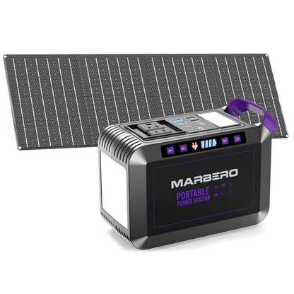 MARBERO 172Wh Solar Generator with Panels Included Solar Panel Kit 40W - color: Purple Black