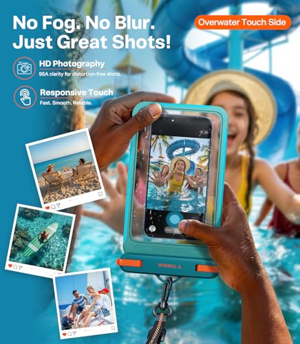 TORRAS IPX8 Waterproof Phone Pouch Floating, Dry Bag, Glacier Sprint | Underwater Touch Screen, Waterproof Phone Case, Fits All Phones, Lanyard, Snorkeling, Diving, Beach, Cruise, Travel - color: 1 Pack-Glacier Sprint