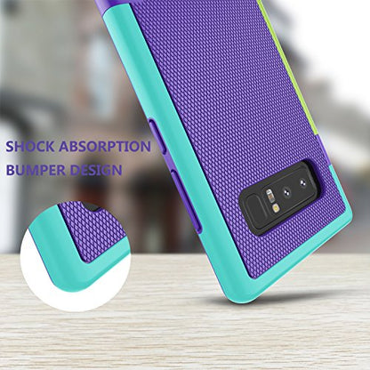 Galaxy Note 8 Case, Note 8 Cover, Jeylly [3 Color] Slim Hybrid Impact Rugged Soft TPU & Hard PC Bumper Shockproof Protective Anti-Slip Case Cover Shell for Samsung Galaxy Note 8 SM-N950 - Purple | [3 Color] Slim Hybrid Impact Rugged Soft TPU & Hard PC Bum