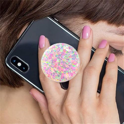 Magnetic Retractable Phone Stand, Phone Grip, Suitable for Round Foldable Phones and Tablet Accessories - Transparent Shine(Magnetic Heart) - color: Magnetic heart