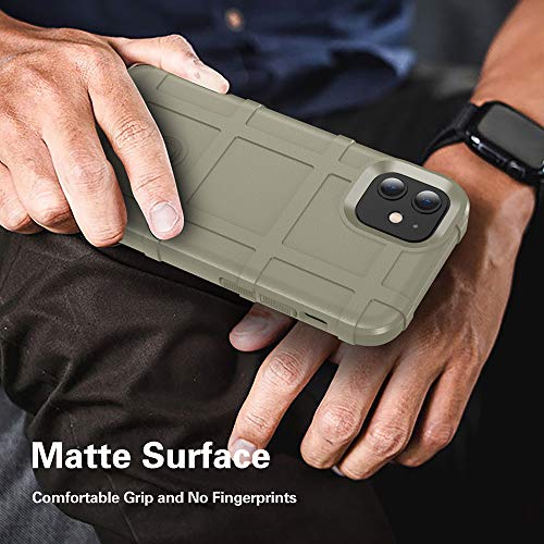 Rugged Shield TPU Thick Solid Armor Tactical Protective Case Compatible with iPhone 12 Mini (5.4 inches) - Light Clay - color: Light Clay, size: iPhone 12 mini