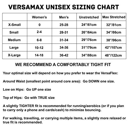 Sporteer VersaMax Running Belt, Anti-Theft Travel Money Band, Black, L - color: Black, size: Large