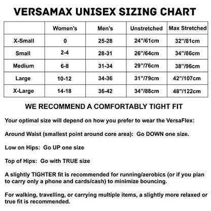 Sporteer VersaMax Running Belt, Anti-Theft Travel Money Band, Black, S - color: Black, size: Small
