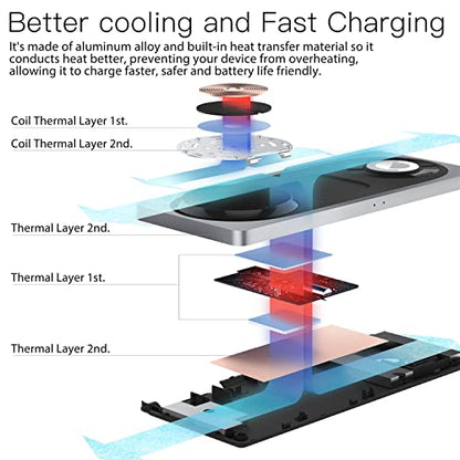 PETINO 3 in 1 Wireless Charging Station for Apple Devices with MagSafe - color: Black