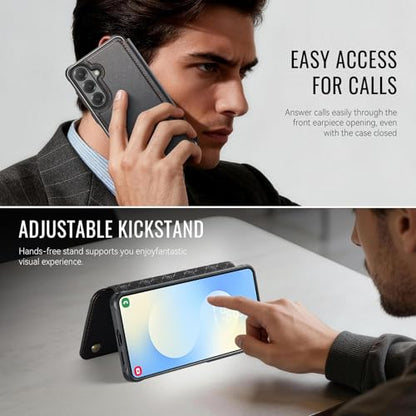 for Galaxy S24 Plus Slim Wallet Case Wireless Charging, Black - color: Black, size: Samsung Galaxy S24 Plus