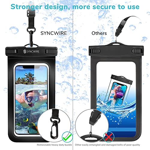 SYNCWIRE Waterproof Phone Pouch [2-Pack] - Universal IPX8 Waterproof Phone Case Dry Bag with Lanyard Compatible with iPhone 15/14/13/12/11 Pro Max SE XS XR X Samsung S23 S22 and More Up to 7 Inches | Cell Phone Dry Bag, Waterproof Phone Case for iPhone Sa
