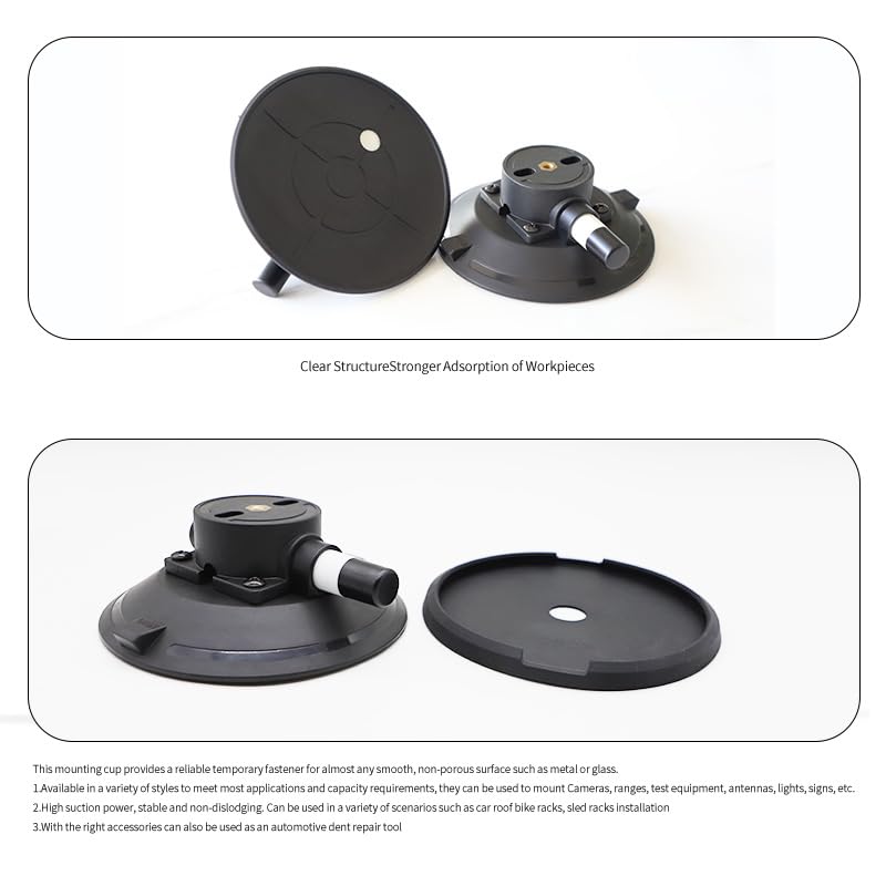 4.5" Camera Suction Cup Mount, Heavy Duty Pump Vacuum Mount - size: 4.5” Plastic